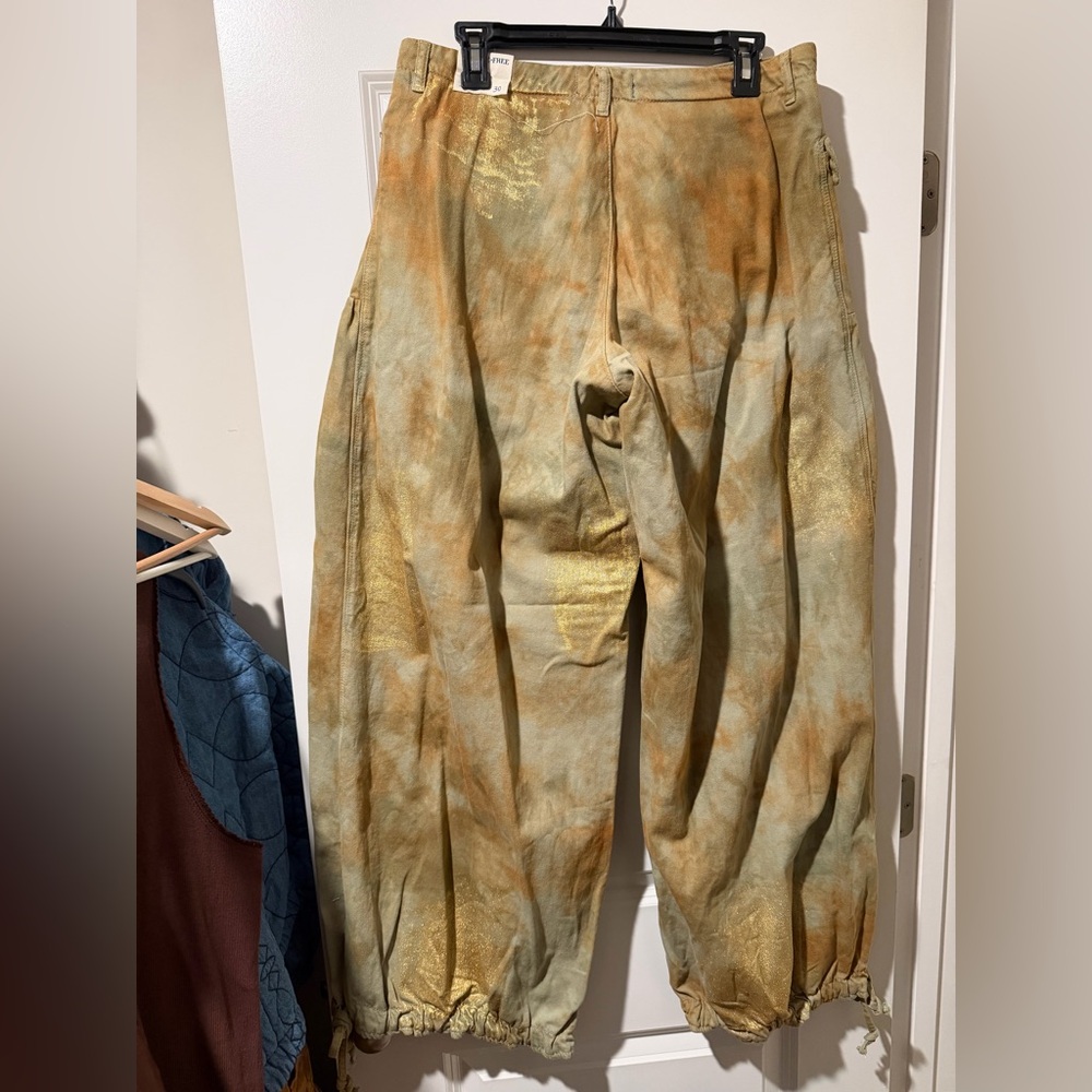 Free People Gold and Green Women Jeggings - Picture 3 of 4